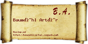 Baumöhl Artúr névjegykártya